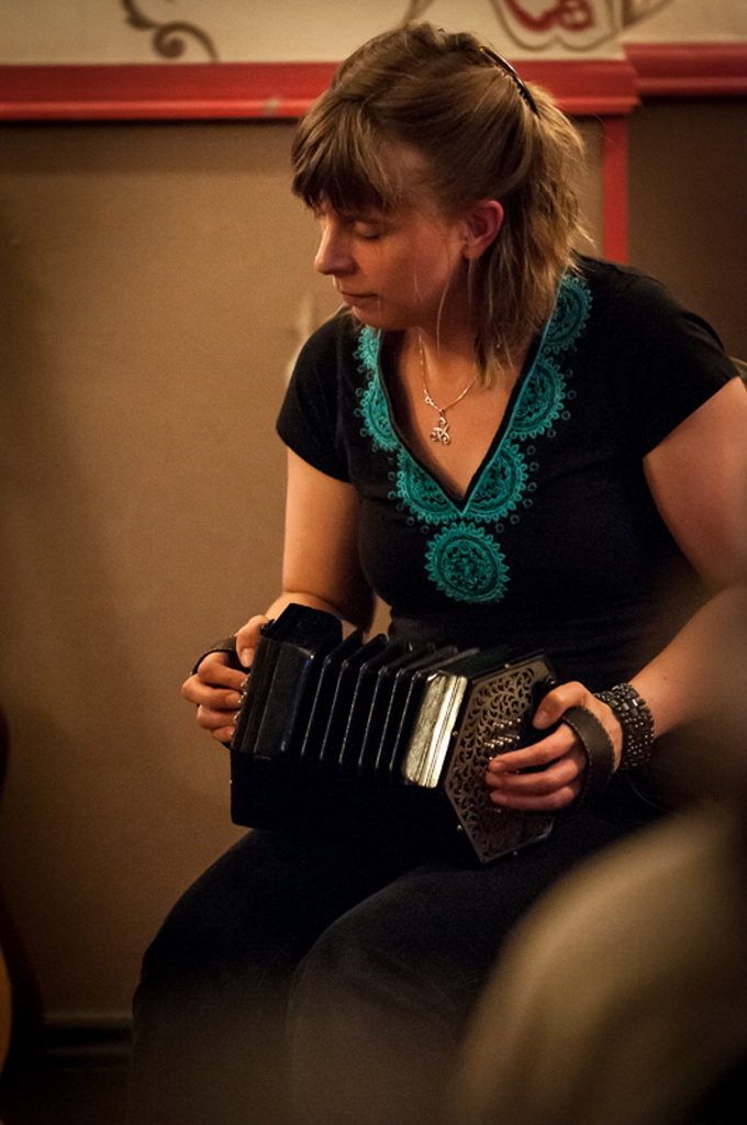 McCann Duet Concertina, Becky Taylor playing duet concertina.